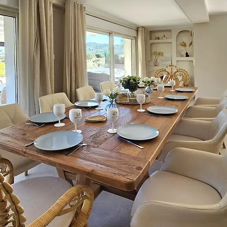 La Bohem'azur Golfe St Tropez 170m2 5 Piscine Magnifique Vue Degagee Deco Boheme Chic סן-מקסים