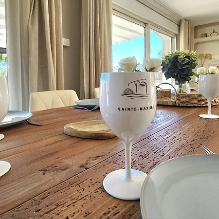 Villa La Bohem'azur Golfe St Tropez 170m2 5 Piscine Magnifique Vue Degagee Deco Boheme Chic
