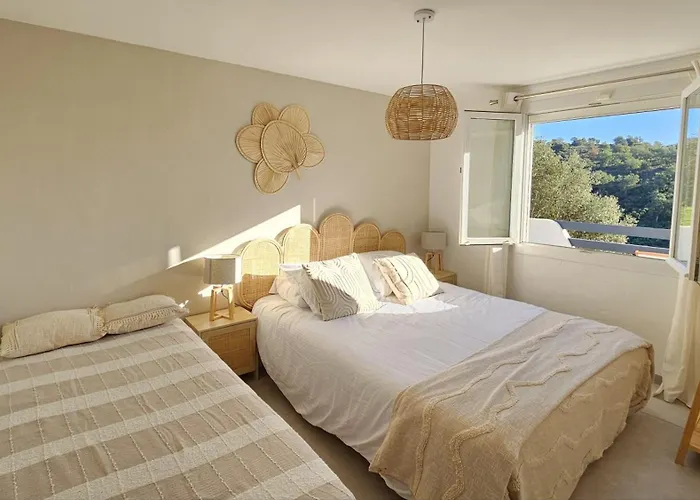 La Bohem'azur Golfe St Tropez 170m2 5 Piscine Magnifique Vue Dégagée Déco Bohème Chic Villa Sainte-Maxime